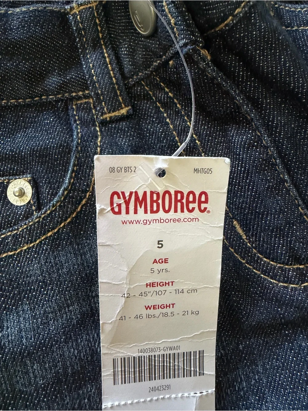 Gymboree Dark Blue Flare Jeans with Rhinestone Bow Detail